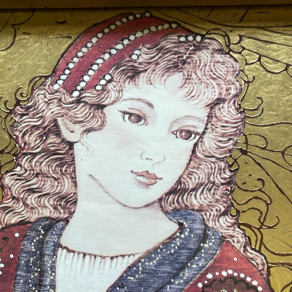 Vintage Bombay Co. Prints Framed Wall Decor Picture Florentine Girl - Picture 3 of 5